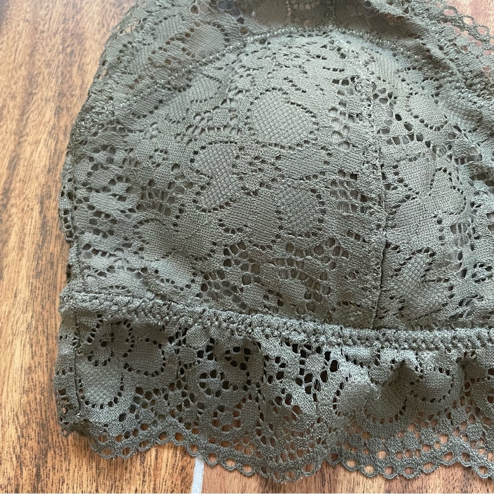 Aerie Wildflower Lace Padded Halter Bralette Size M - Picture 6 of 12